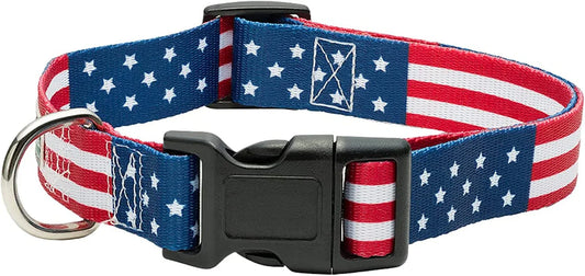 American Flag Dog Collar in 5 Different Sizes Classic (Small) - LiberTees for All