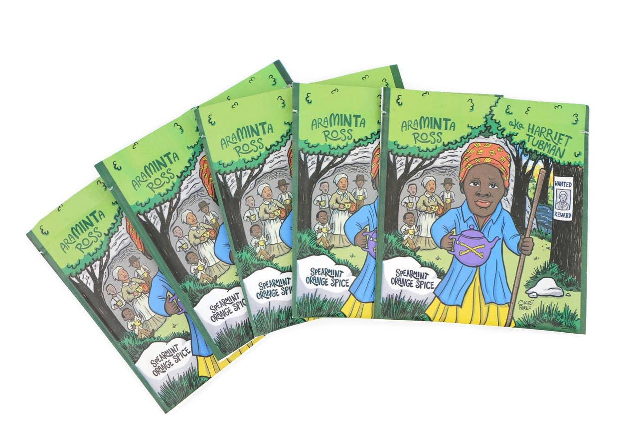 Araminta Ross Harriet Tubman Spearmint Orange Spice Organic Herbal Tea - LiberTees for All