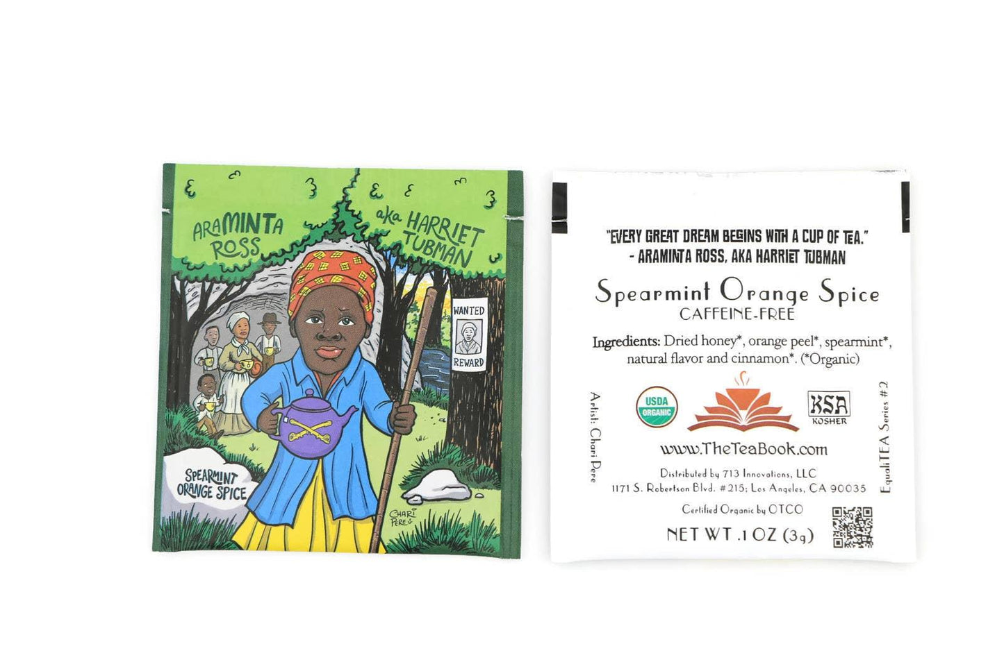 Araminta Ross Harriet Tubman Spearmint Orange Spice Organic Herbal Tea - LiberTees for All