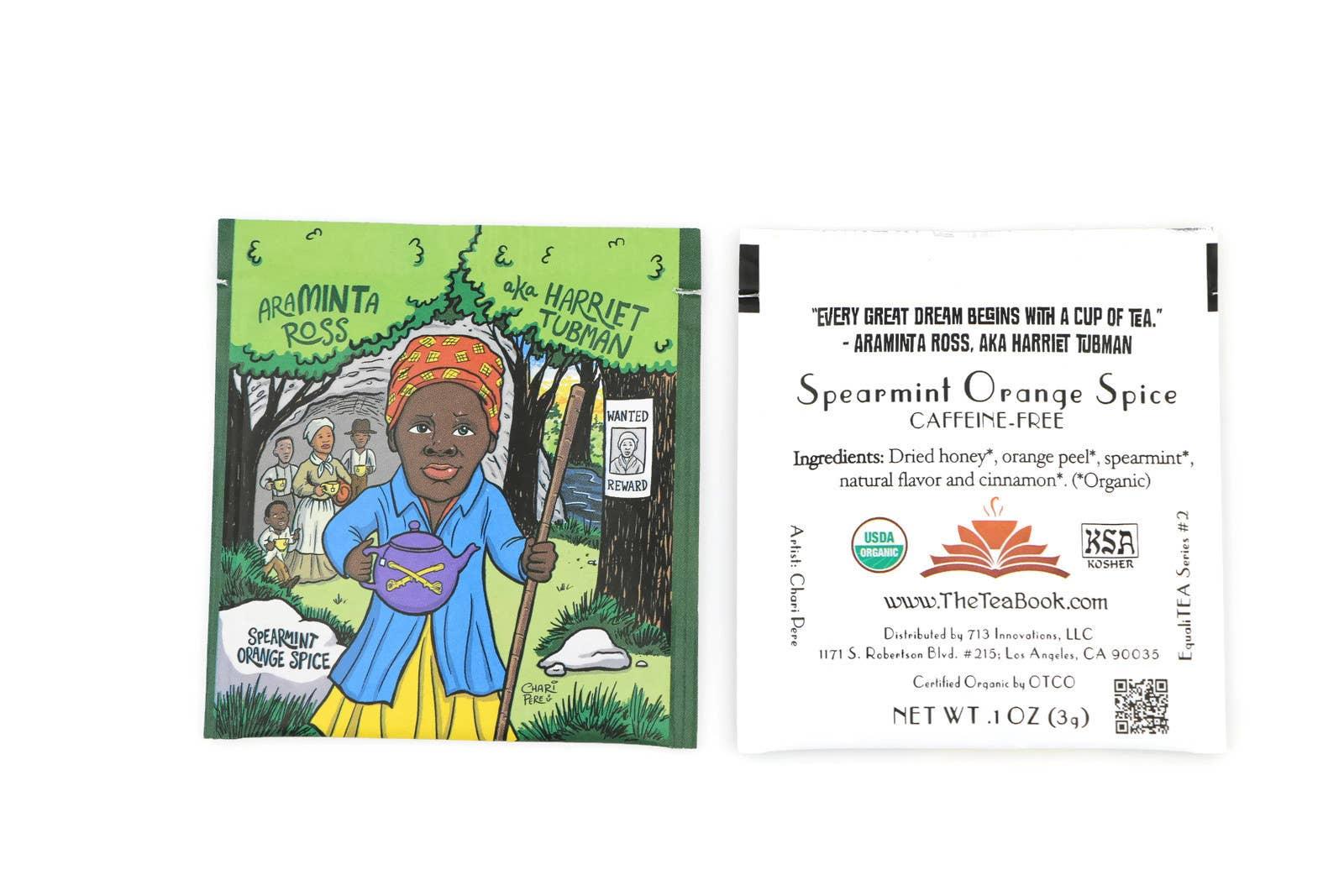 Araminta Ross Harriet Tubman Spearmint Orange Spice Organic Herbal Tea - LiberTees for All