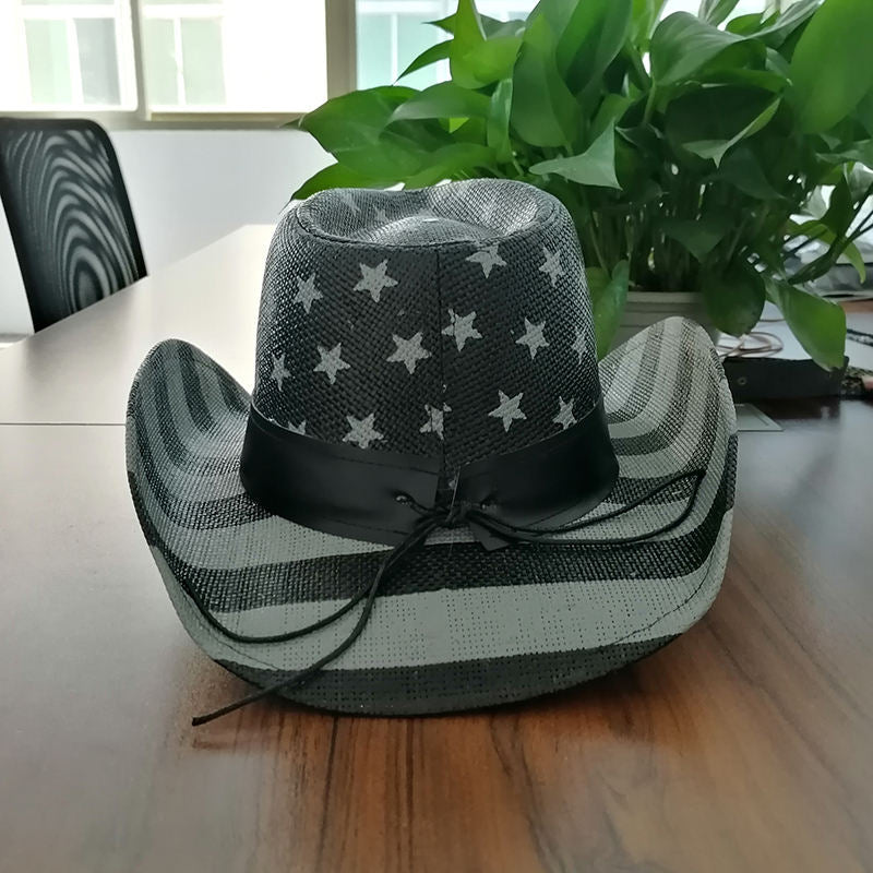 Black & Gray Stars and Stripes Cowboy Hat - LiberTees for All