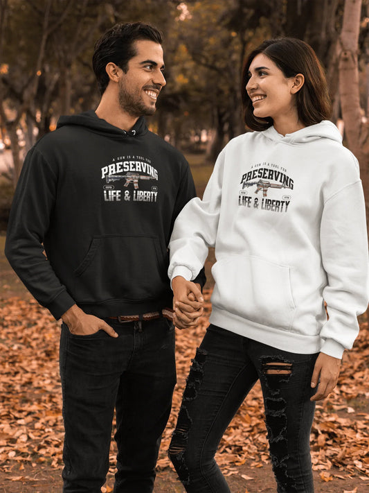 Copy of Preserving Life & Liberty Hoodie, Cozy Fleece Sweatshirt for Freedom - LiberTees for All