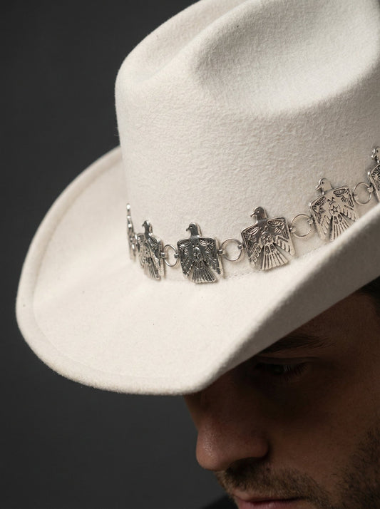 Eagle Chain Strap Western Cowboy Hat - LiberTees for All
