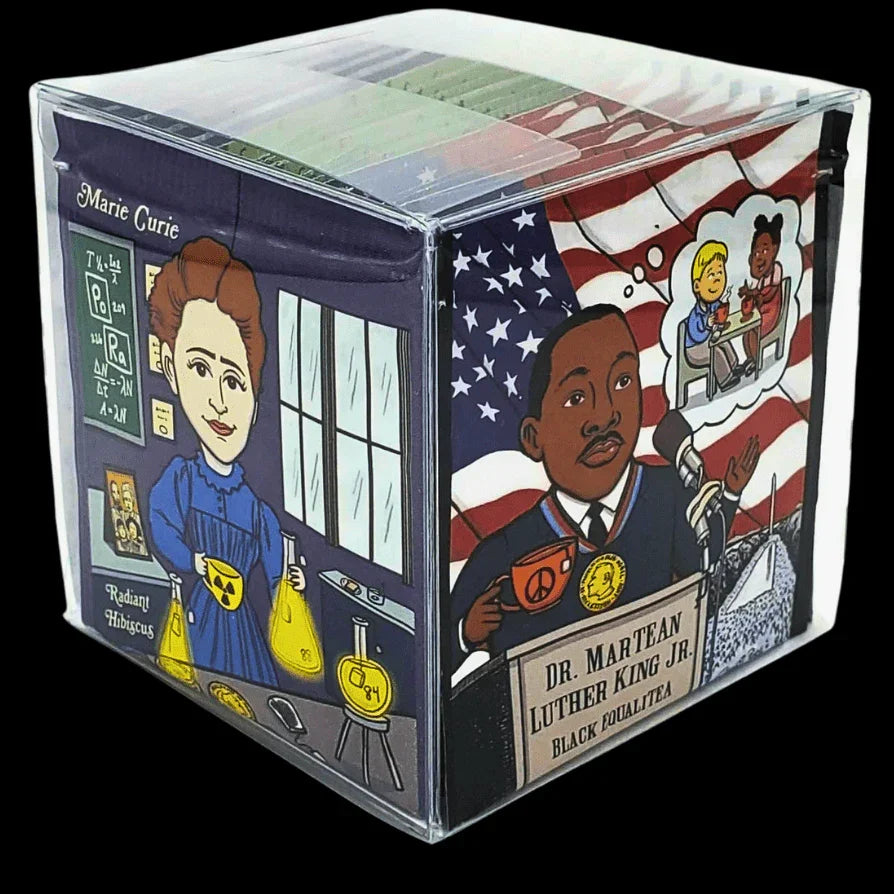 Equalitea OrganicTea Sampler - Araminta Ross, Marie Curie, MLK - LiberTees for All