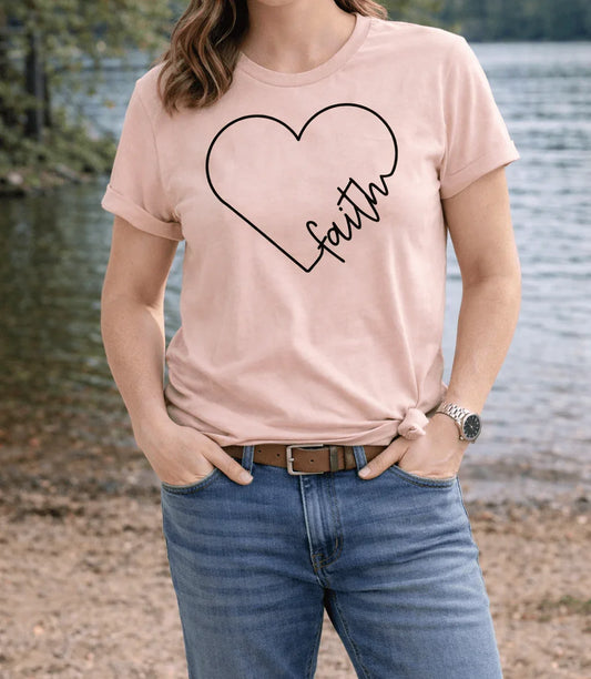 Faith and Heart Women's T-shirt - LiberTees for All