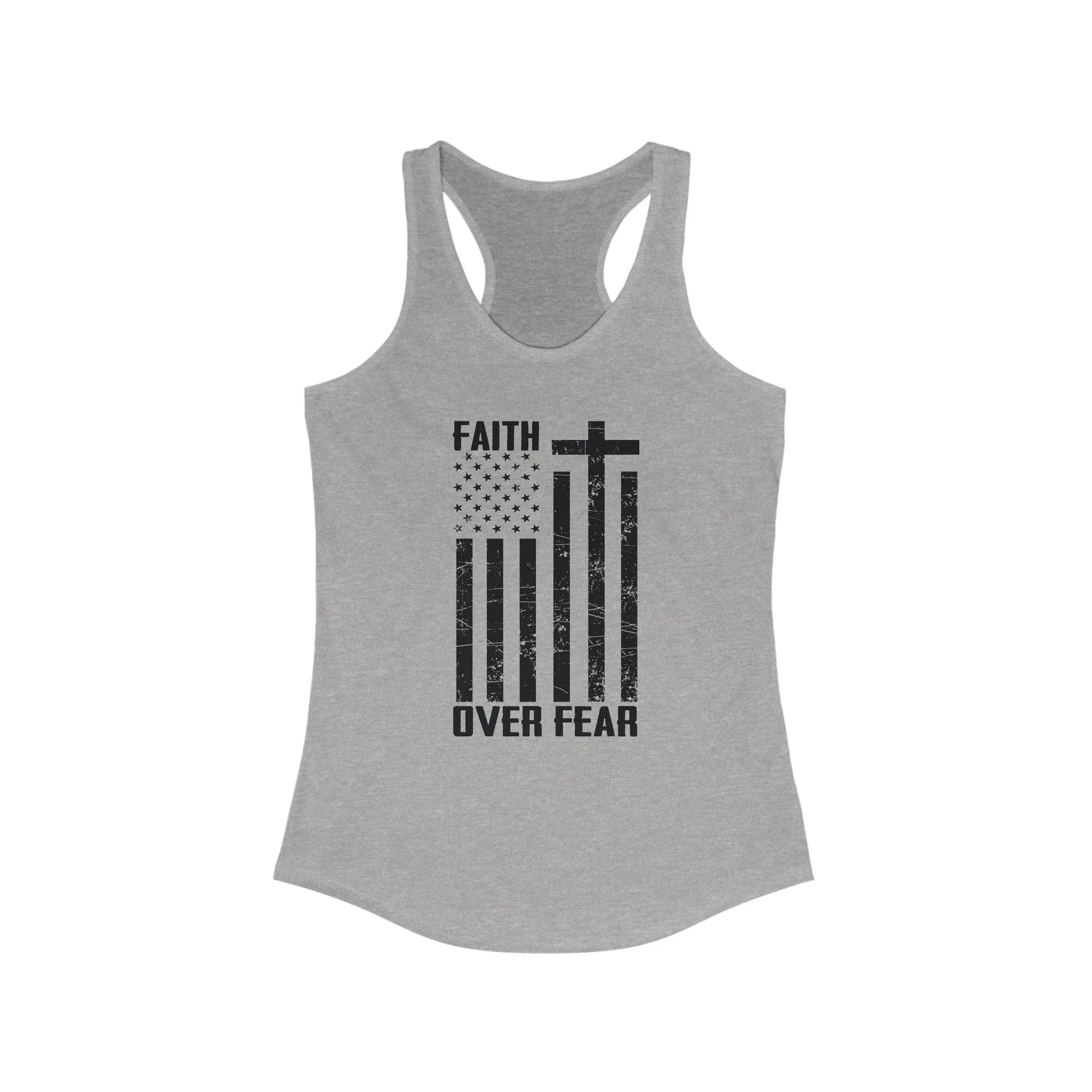 Faith Over Fear Racerback Tank - LiberTees for All