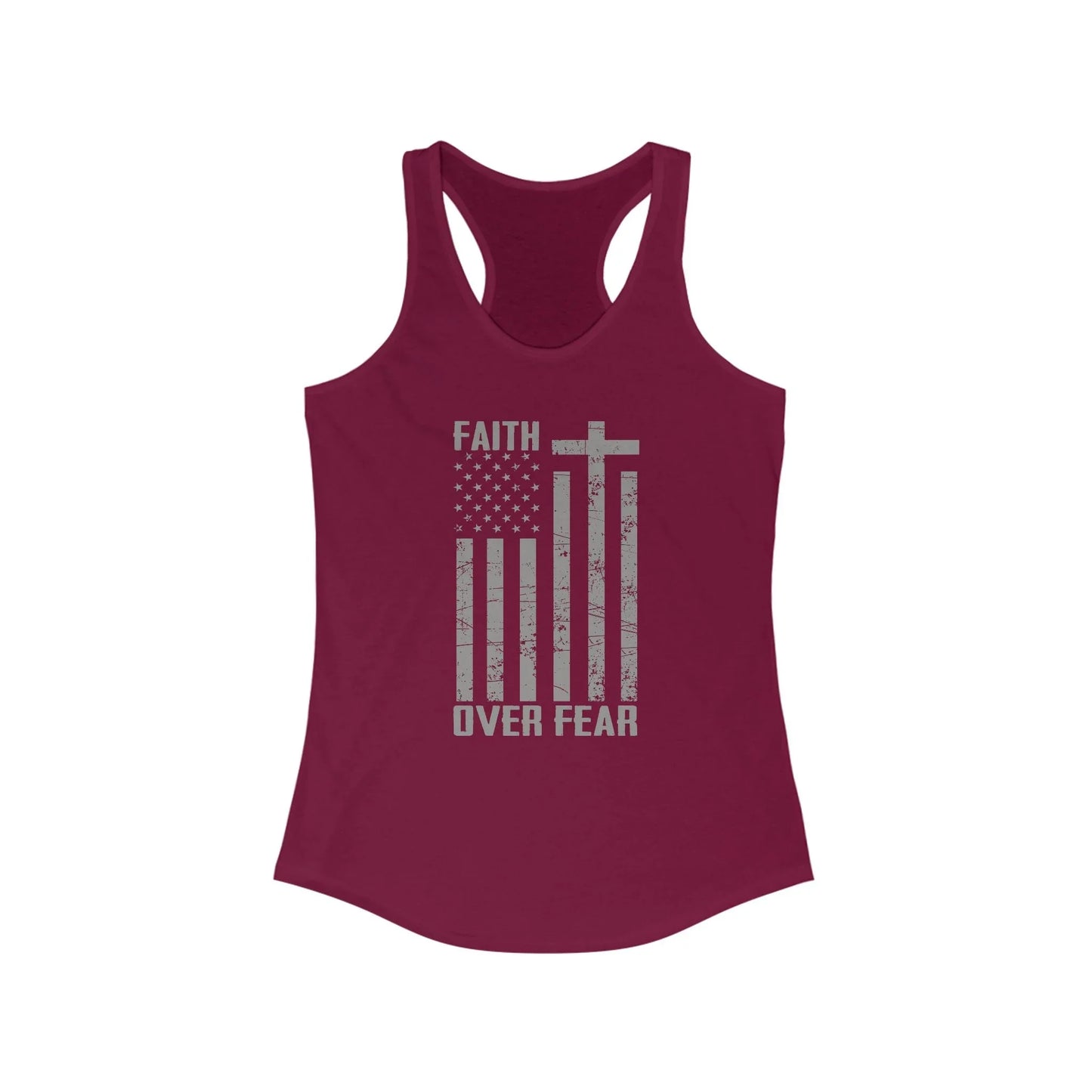 Faith Over Fear Racerback Tank - LiberTees for All