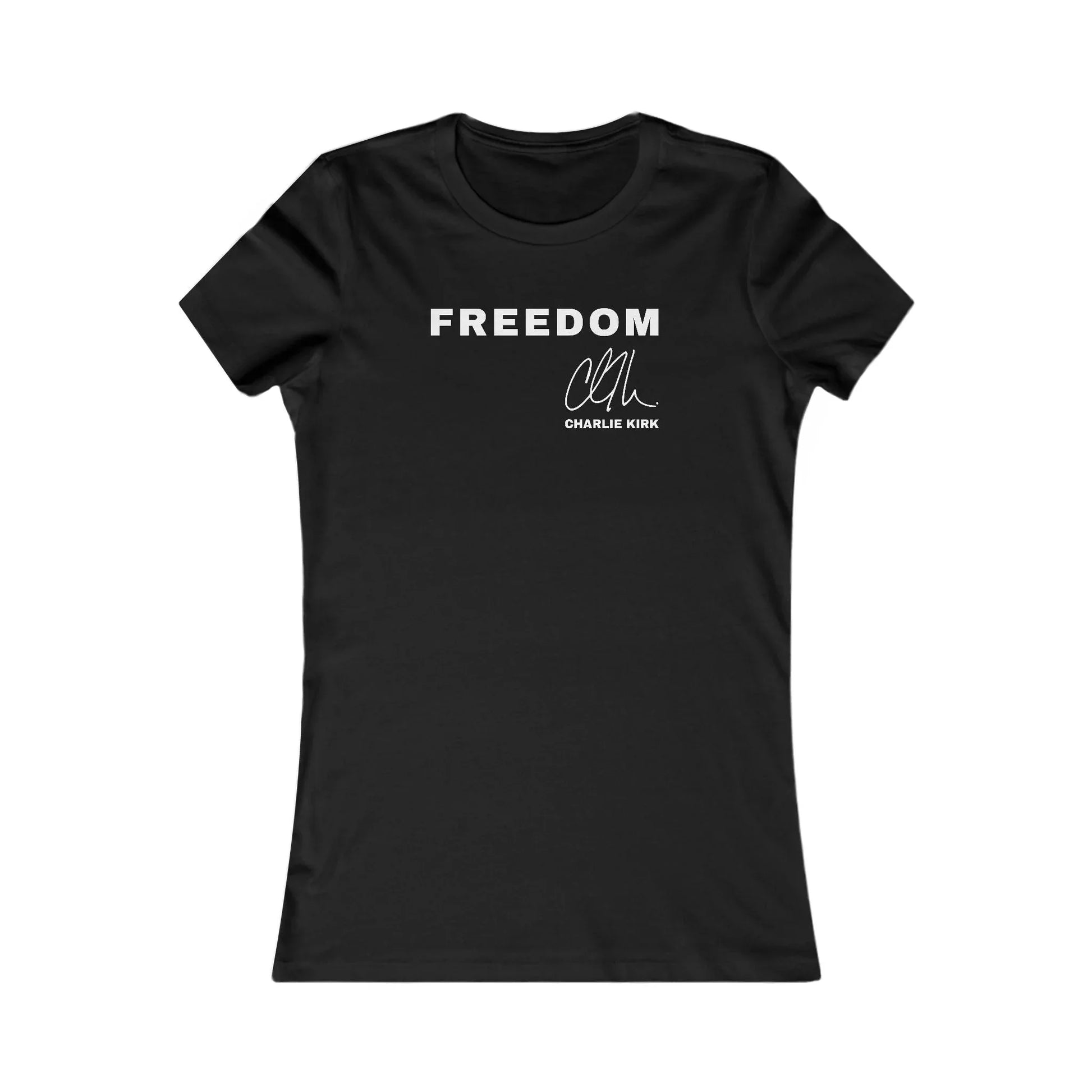 Freedom Charlie Kirk Signature Fitted Tee - LiberTees for All