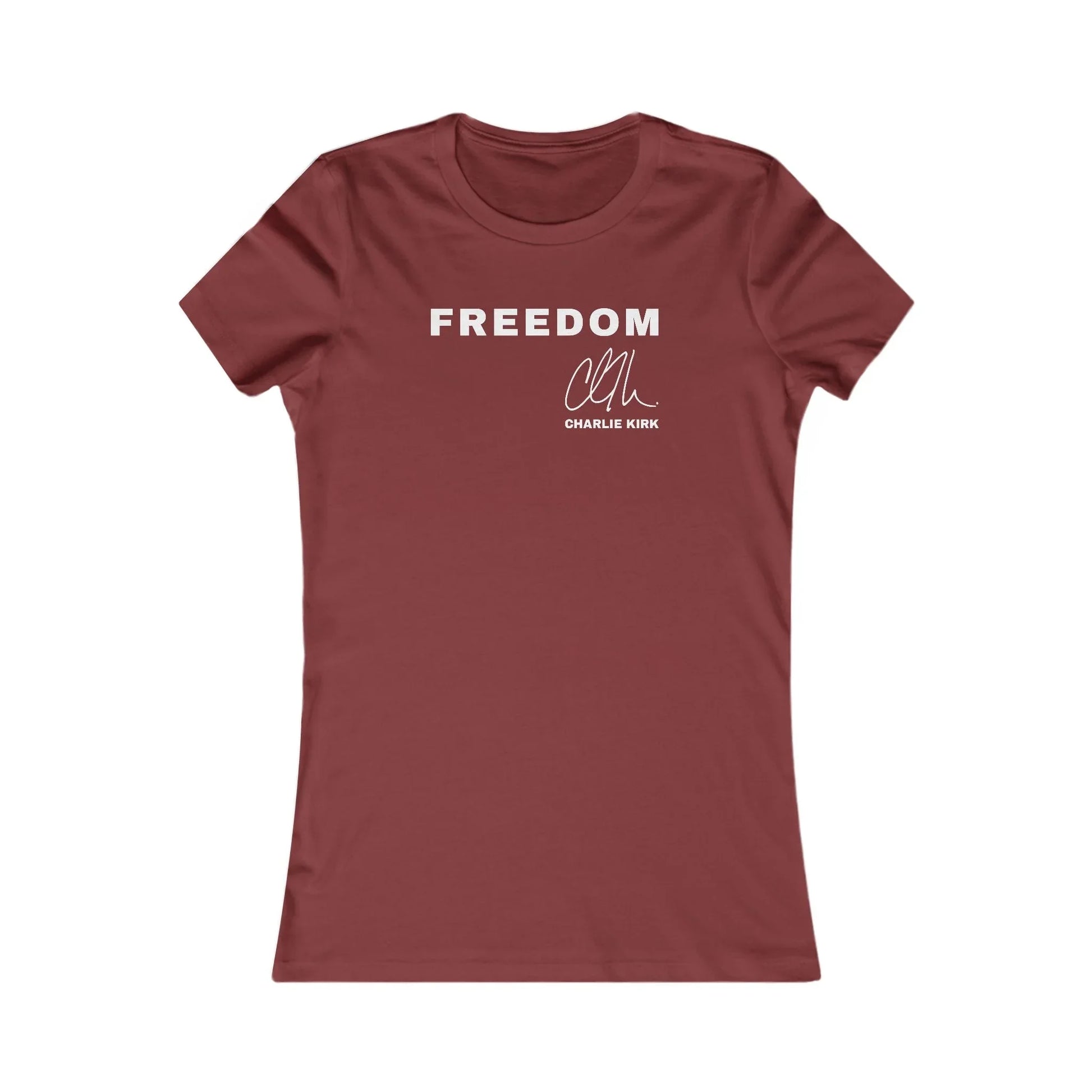 Freedom Charlie Kirk Signature Fitted Tee - LiberTees for All