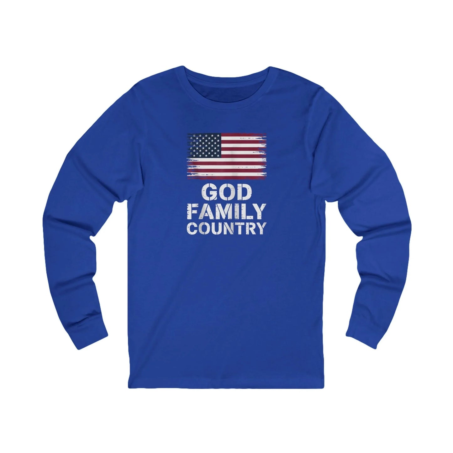 God Family Country Long Sleeve Tee - LiberTees for All