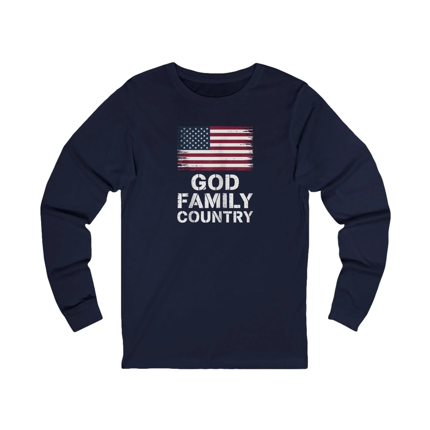 God Family Country Long Sleeve Tee - LiberTees for All