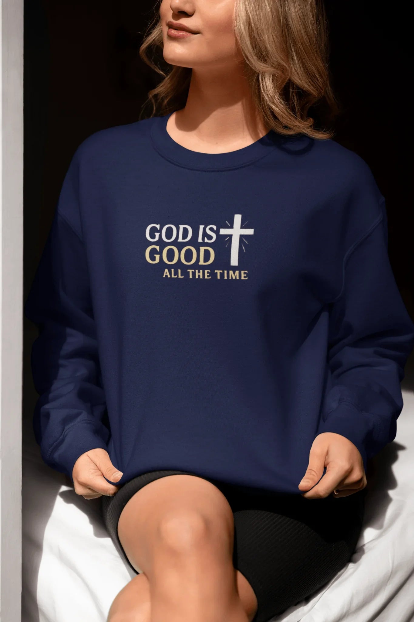 God is Good Crewneck Sweatshirt — Faith Pullover - LiberTees for All