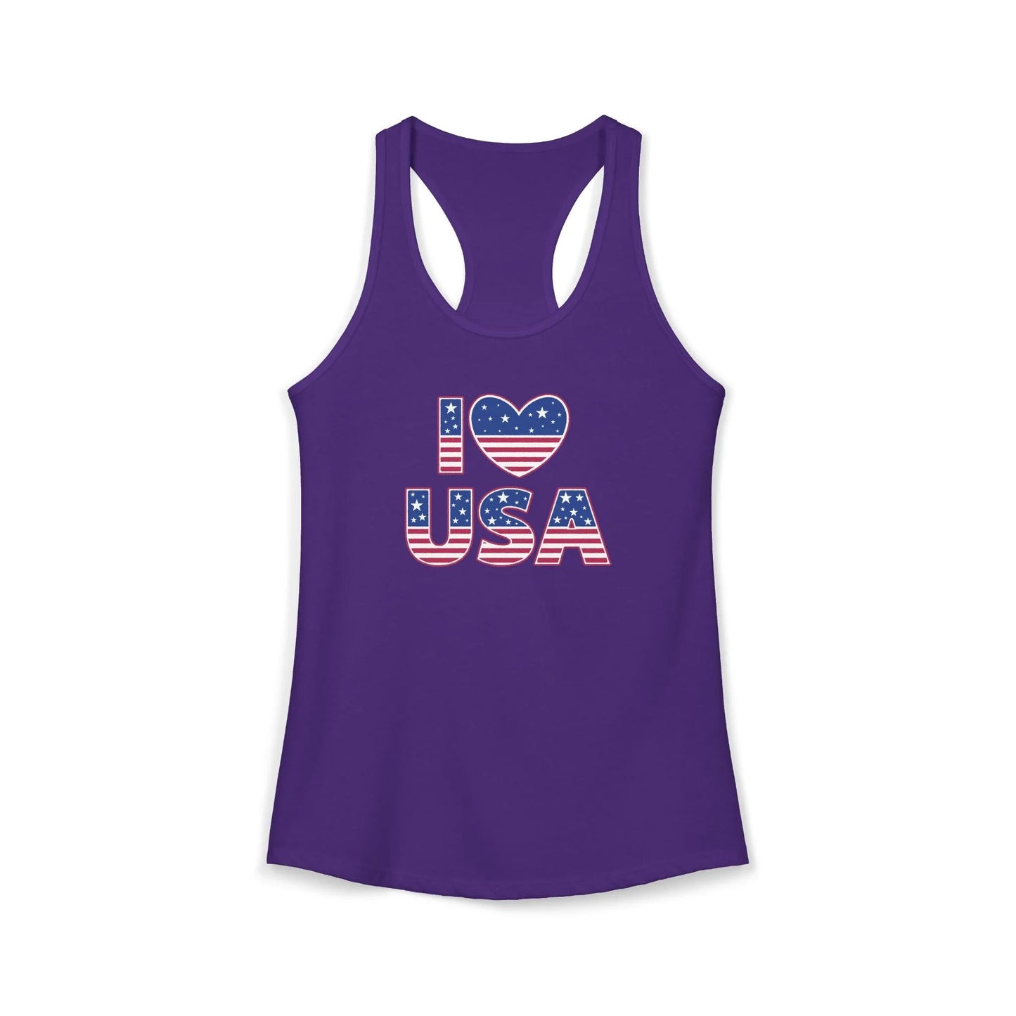 I Heart USA Racerback Tank — Women's Patriotic Tank Top - LiberTees for All