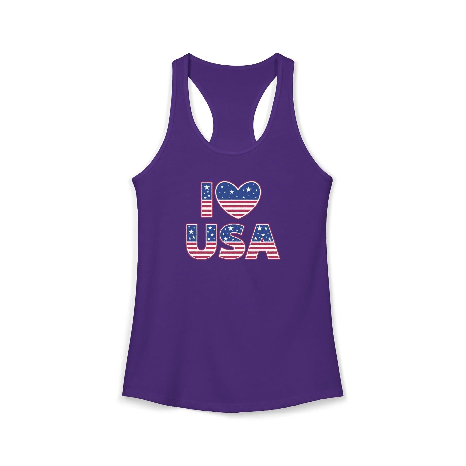 I Heart USA Racerback Tank — Women's Patriotic Tank Top - LiberTees for All