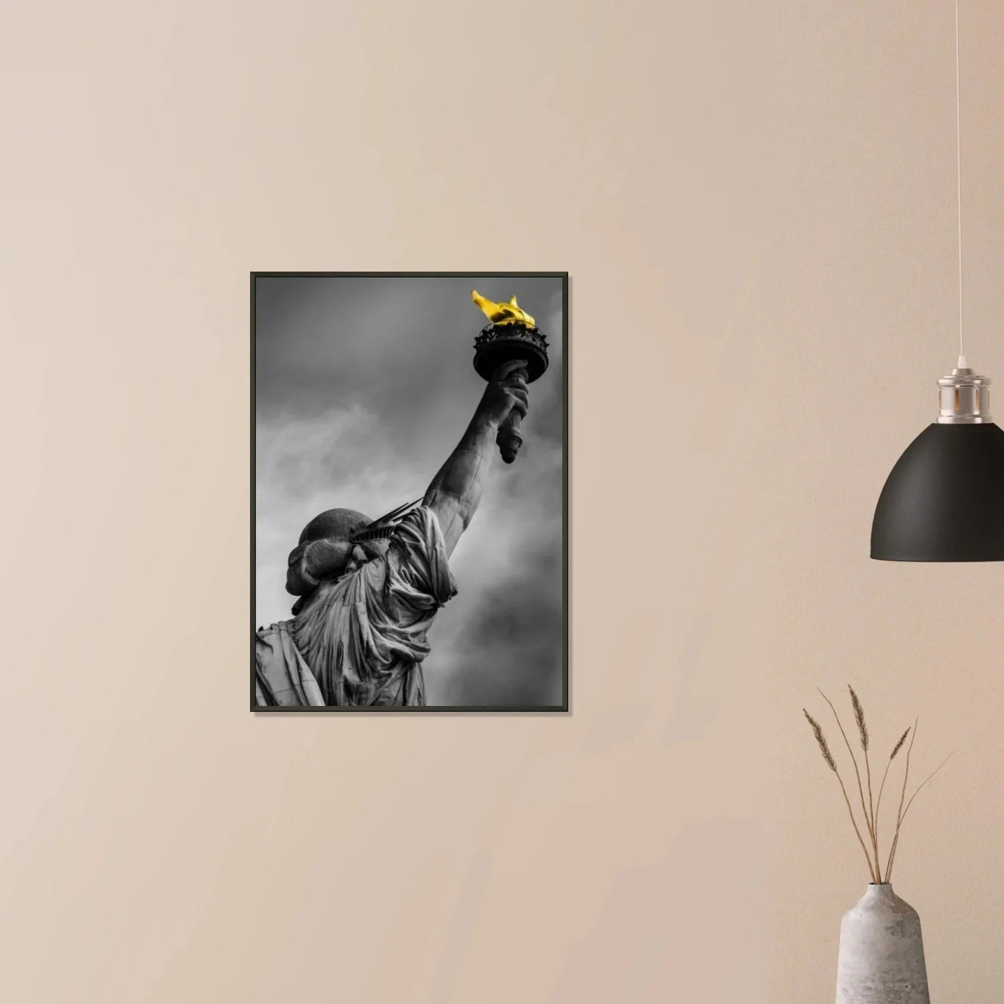 Lady Liberty Classic Semi - Glossy Paper Metal Framed Poster 50x70 cm / 20x28″ - LiberTees for All