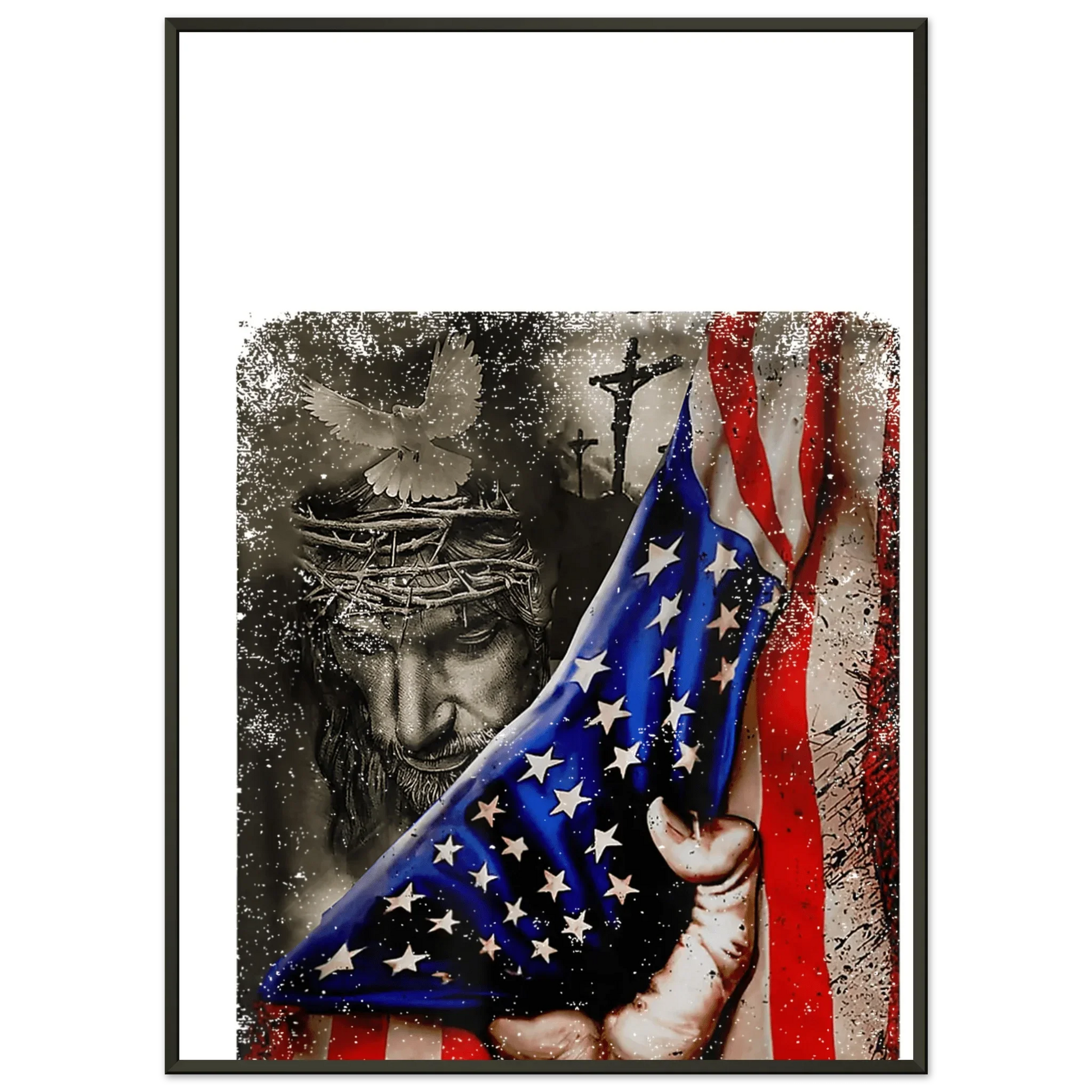 Lady Liberty Classic Semi - Glossy Paper Metal Framed Poster 50x70 cm / 20x28″ - LiberTees for All