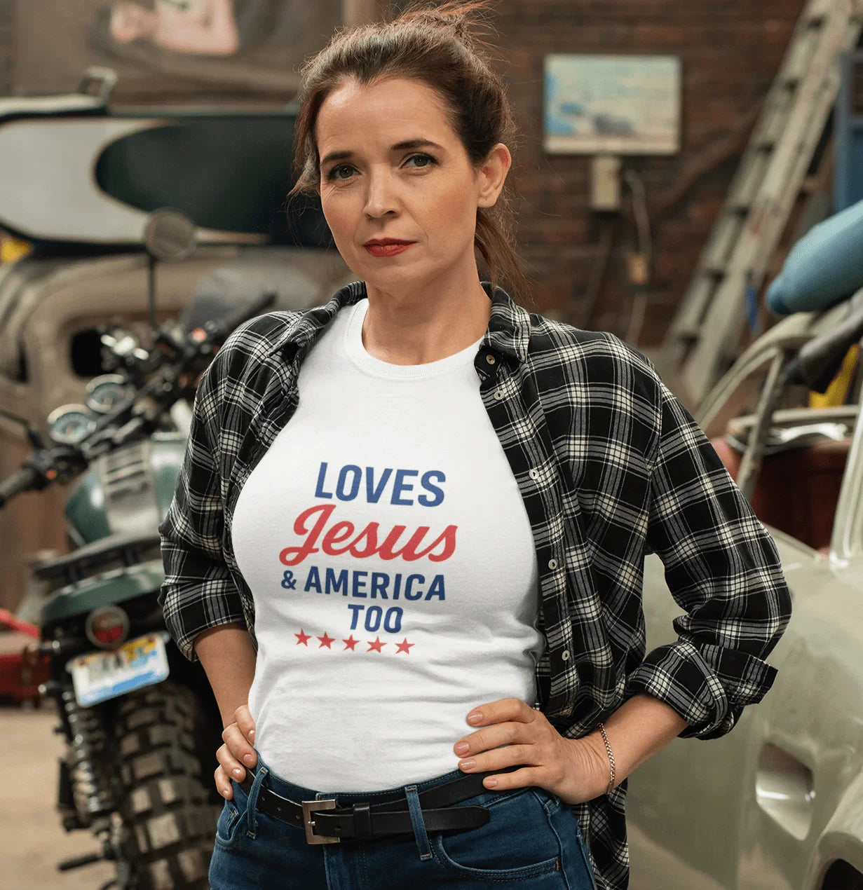 "Loves Jesus & America Too" Long Sleeve Tee - LiberTees for All