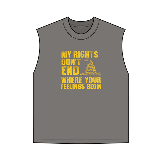 Men's Tank — "My Rights Don't End Where Your Feelings Begin" Vintage Gadsden Snake Tee - LiberTees for All