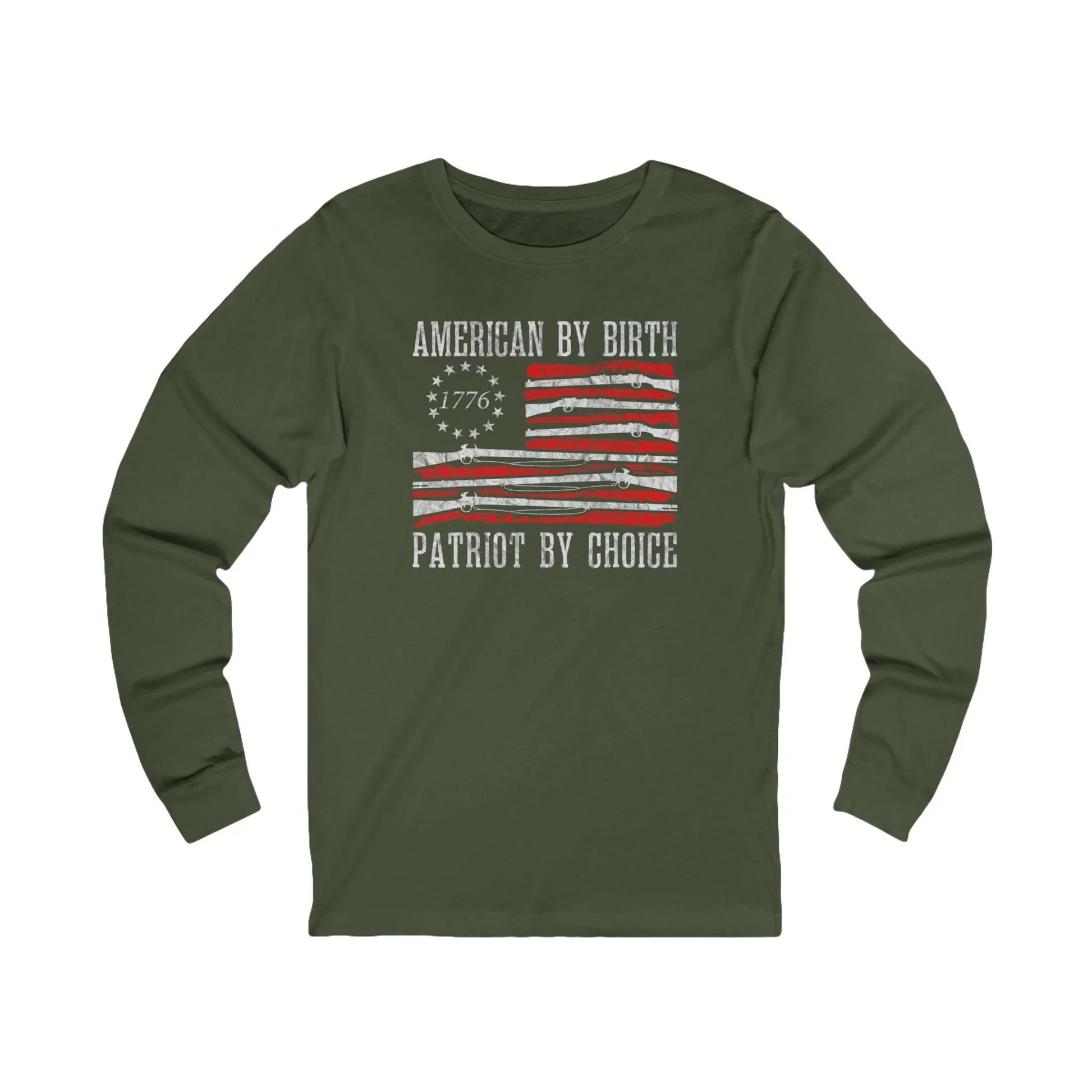 Patriot by Choice "American by Birth" Long Sleeve Tee - LiberTees for All