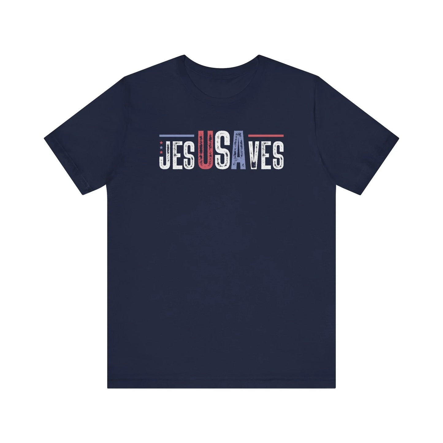 Patriotic Jesus Saves USA Tee - LiberTees for All