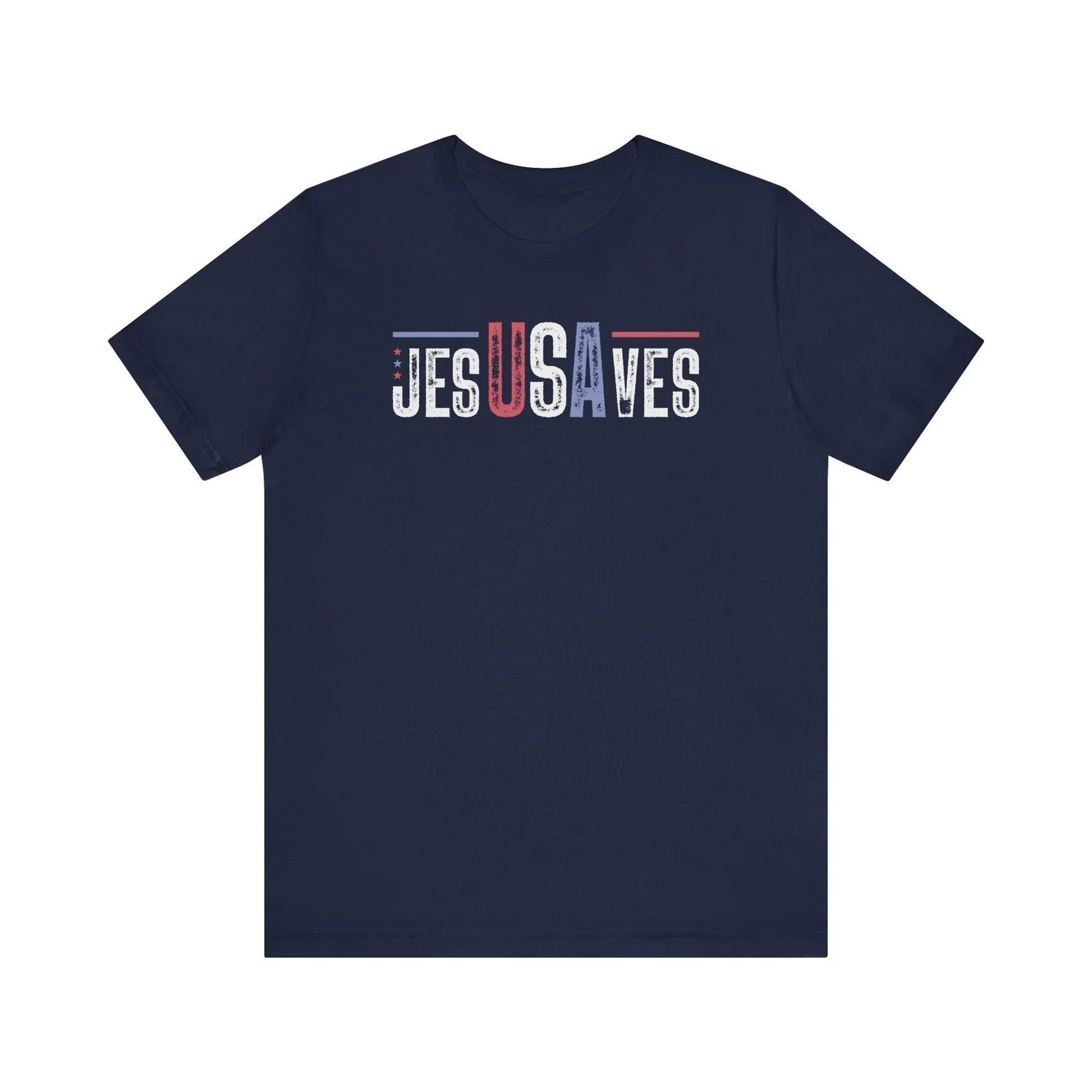 Patriotic Jesus Saves USA Tee - LiberTees for All