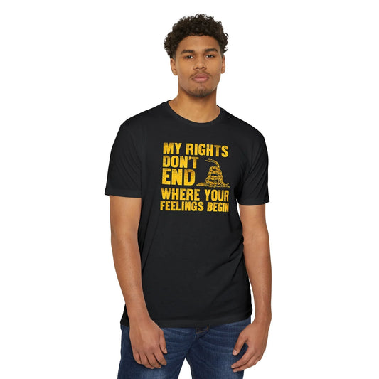 Patriotic Rights T-Shirt — "My Rights Don't End Where Your Feelings Begin" Statement Tee - LiberTees for All