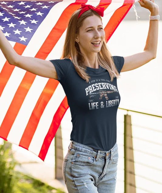 Preserving Life & Liberty Fitted Tee - LiberTees for All