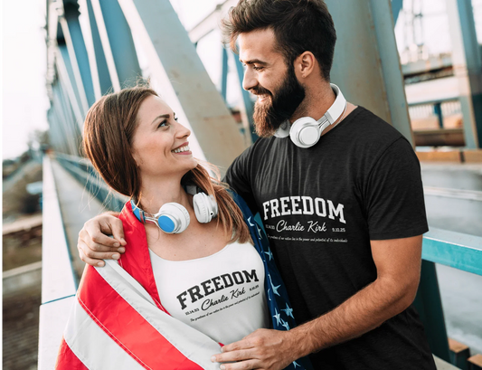 Racerback Tank - Freedom Charlie Kirk Remembrance Tank - LiberTees for All