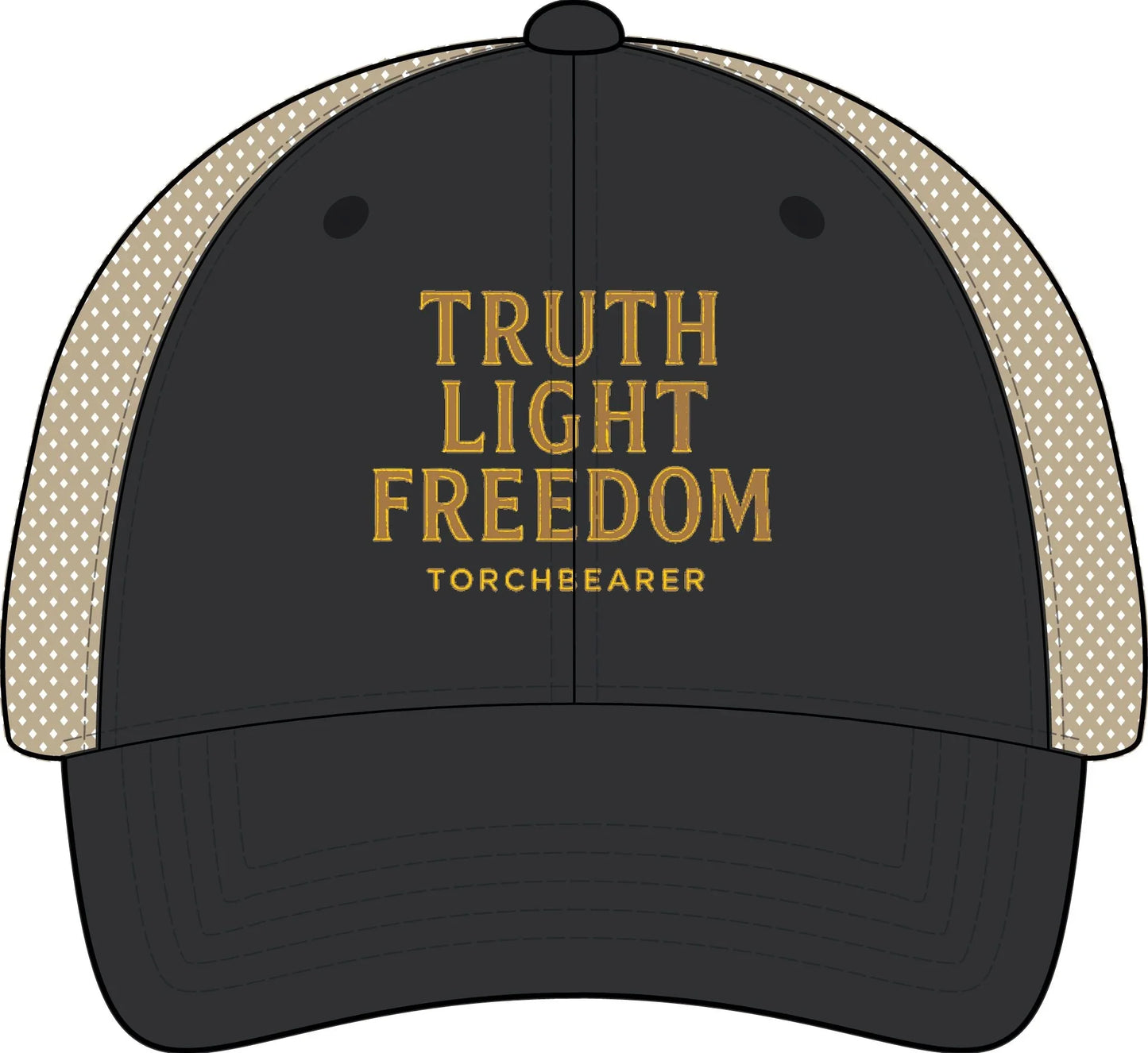 Truth Light Freedom Torchbearer Women's Washed Mesh - Back Cap - LiberTees for All