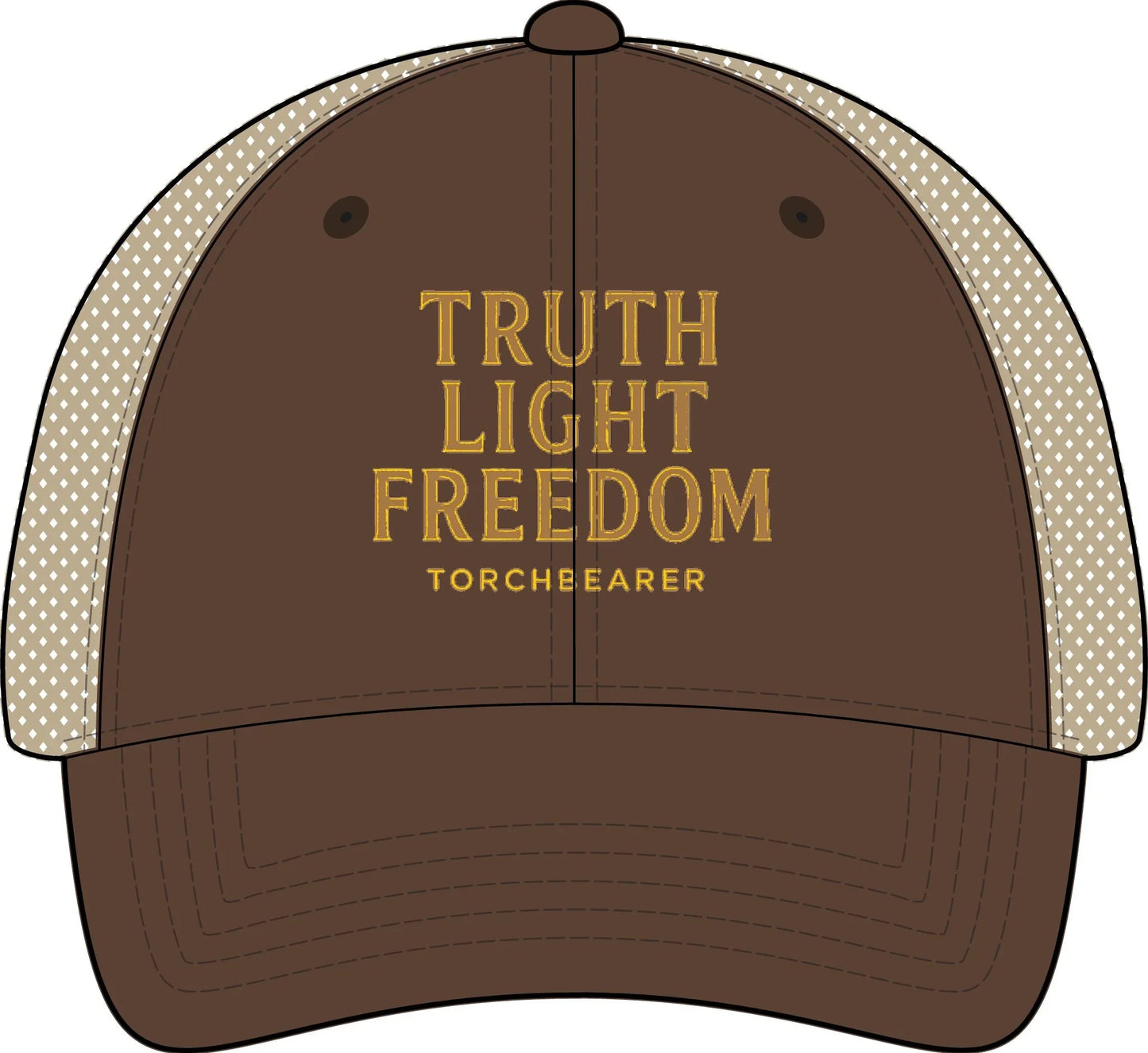 Truth Light Freedom Torchbearer Women's Washed Mesh - Back Cap - LiberTees for All