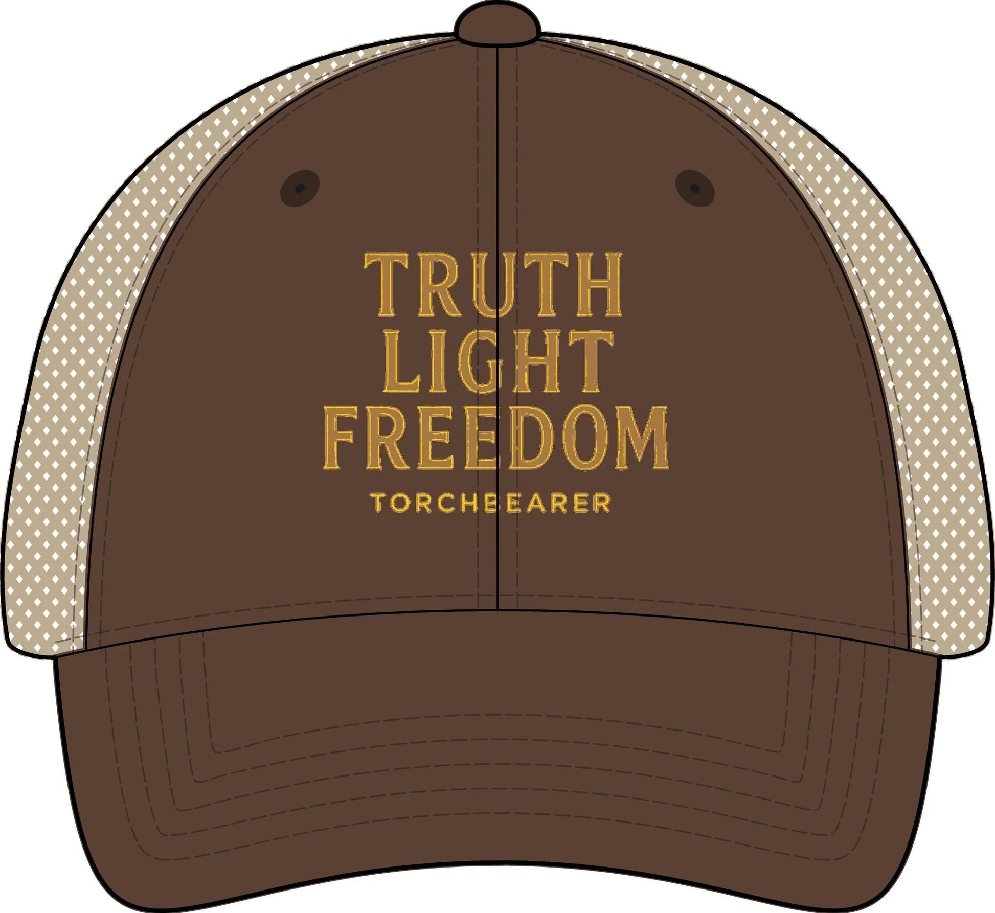 Truth Light Freedom Torchbearer Women's Washed Mesh - Back Cap - LiberTees for All