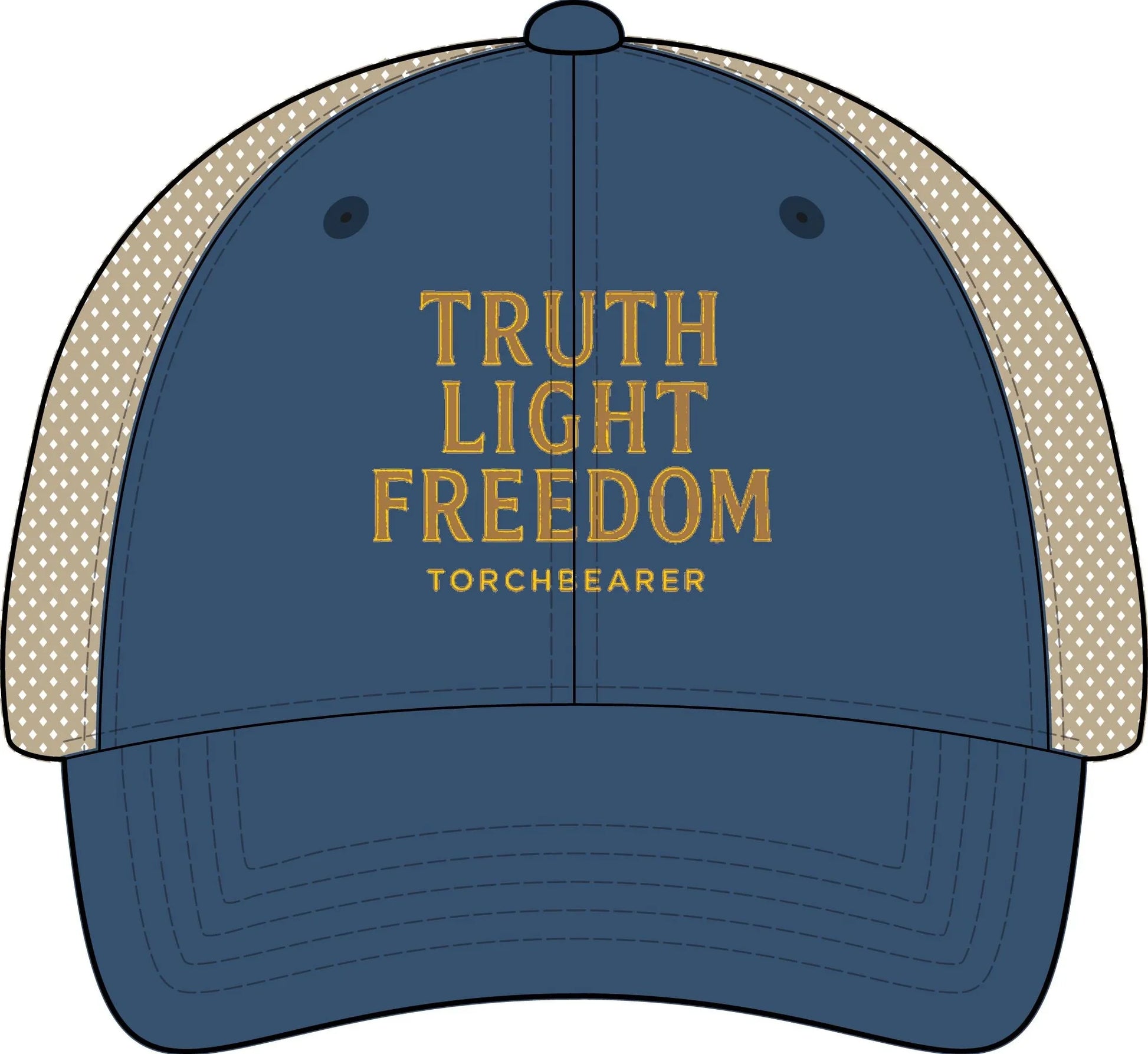 Truth Light Freedom Torchbearer Women's Washed Mesh - Back Cap - LiberTees for All