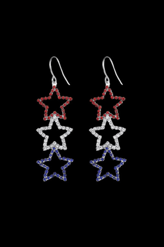 Twinkle Triple - Star Earrings - LiberTees for All
