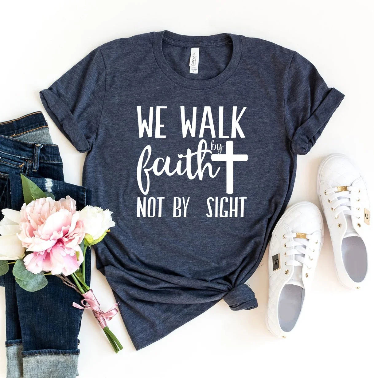 We Walk By Faith T-shirt - LiberTees for All