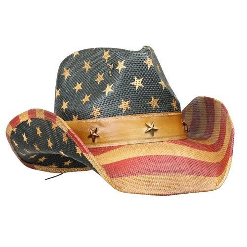 Western American Flag Vintage Cowboy Hat - LiberTees for All