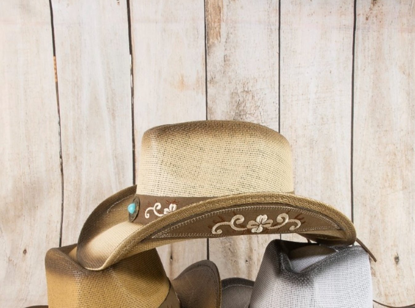 Western Concho Flower Embroidered Cowboy Hat - LiberTees for All