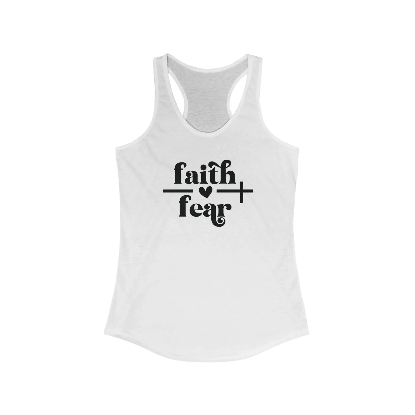 Women's Tank Top - Faith Over Fear Cross Design - LiberTees for All