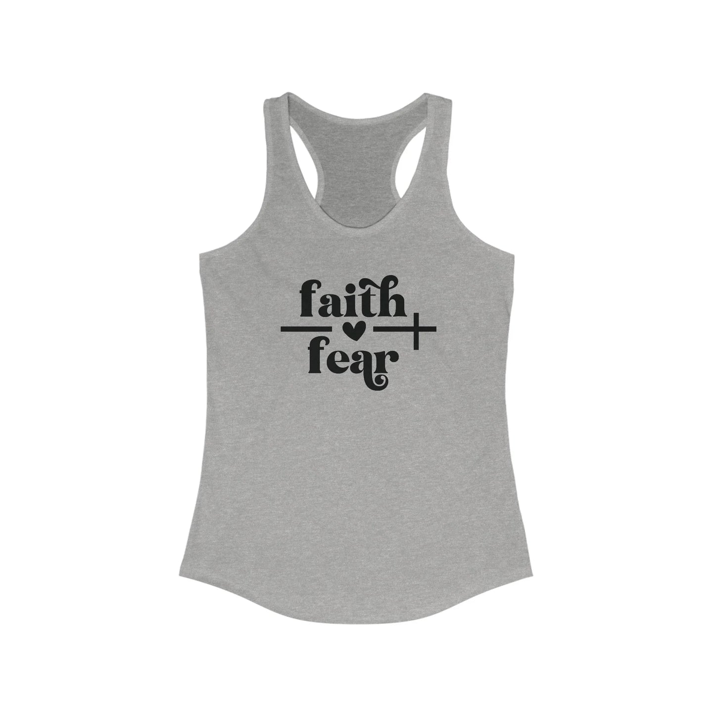Women's Tank Top - Faith Over Fear Cross Design - LiberTees for All