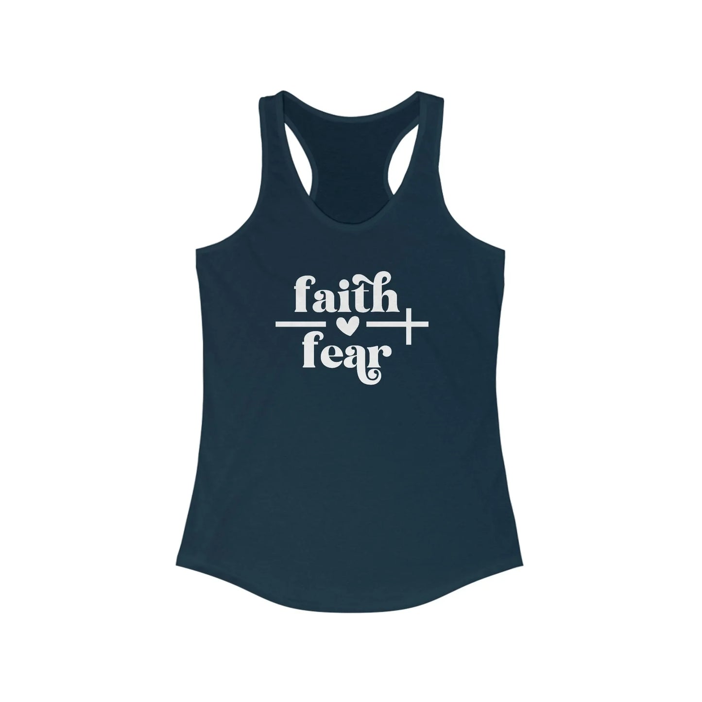 Women's Tank Top - Faith Over Fear Cross Design - LiberTees for All