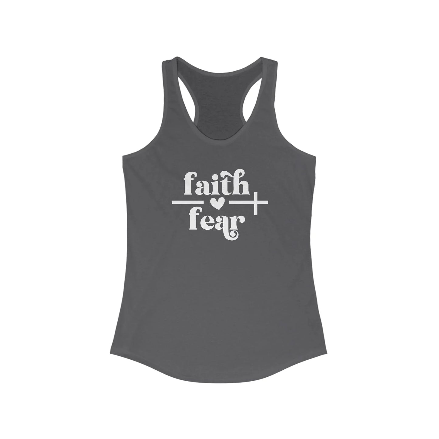 Women's Tank Top - Faith Over Fear Cross Design - LiberTees for All